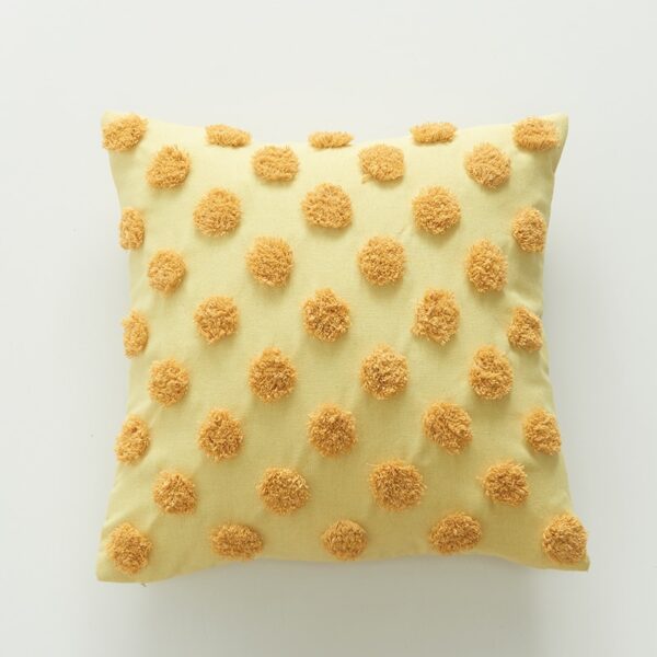 Housse de coussin brodé café pastel Housse de coussin brodé café pastel 6