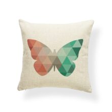 Housse de coussin animaux scandinave papillon 3D 8