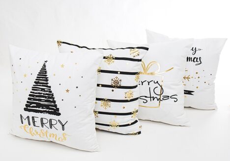 Housse de coussin collection golden noël 2