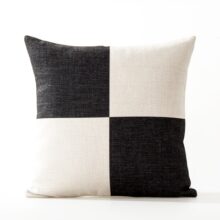 Housse de coussin scandinave noir et blanc géométrique Housse de coussin scandinave noir et blanc géométrique   6