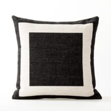 Housse de coussin scandinave noir et blanc géométrique Housse de coussin scandinave noir et blanc géométrique   12
