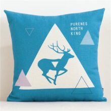 Housse de coussin scandinave ours bleu 3D Housse de coussin scandinave ours bleu 3D 5