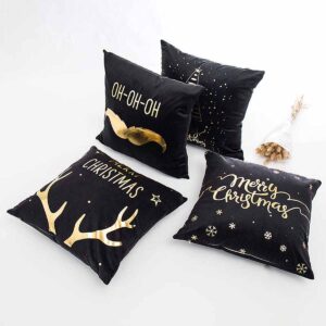 Housse de coussin noël collection cerf d'or 1