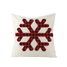 Housse de coussin Noël carré rouge 6