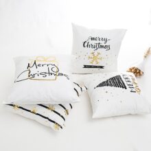 Housse de coussin collection golden noël 3