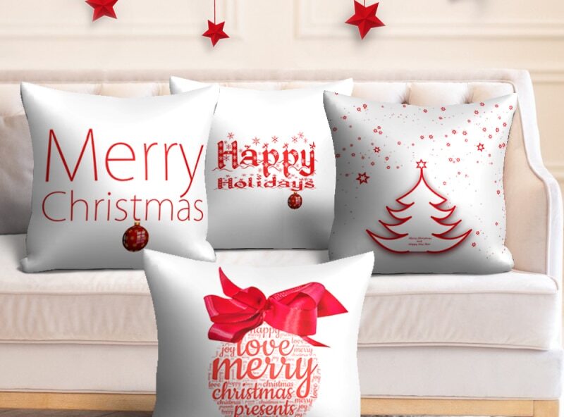 Housse de coussin sapin de Noël créatif 1