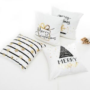 Housse de coussin collection golden noël 1