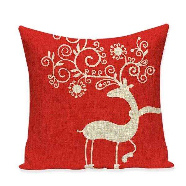 Housse de coussin noël flocon de cerf Housse de coussin noël flocon de cerf 10