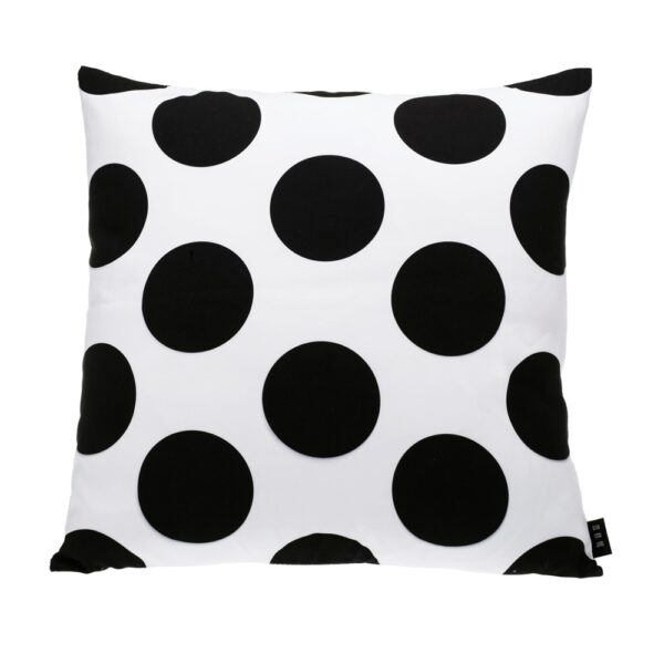 Housse de coussin noir et blanc à pois Housse de coussin noir et blanc à pois 10
