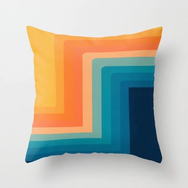 Housse de coussin géométrique retro arc en ciel Housse de coussin géométrique retro arc en ciel 8