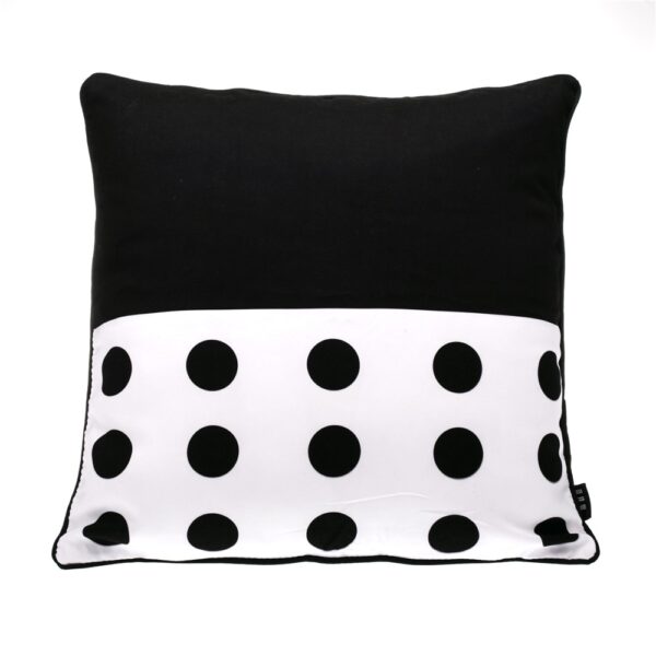 Housse de coussin noir et blanc à pois Housse de coussin noir et blanc à pois 8