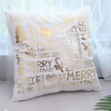 Housses de coussin noël christmas en or 6