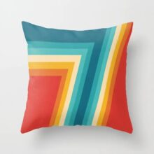 Housse de coussin géométrique retro arc en ciel Housse de coussin géométrique retro arc en ciel 2