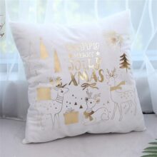 Housses de coussin noël christmas en or 5