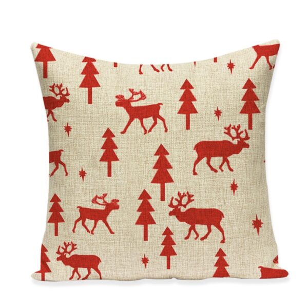 Housse de coussin noël flocon de cerf Housse de coussin noël flocon de cerf 2