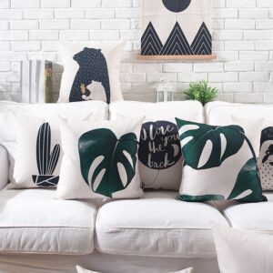 Housse de coussin nature tropical chic 1
