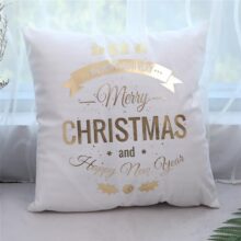 Housses de coussin noël christmas en or