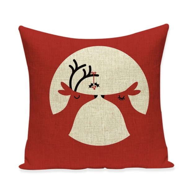 Housse de coussin noël flocon de cerf Housse de coussin noël flocon de cerf 7