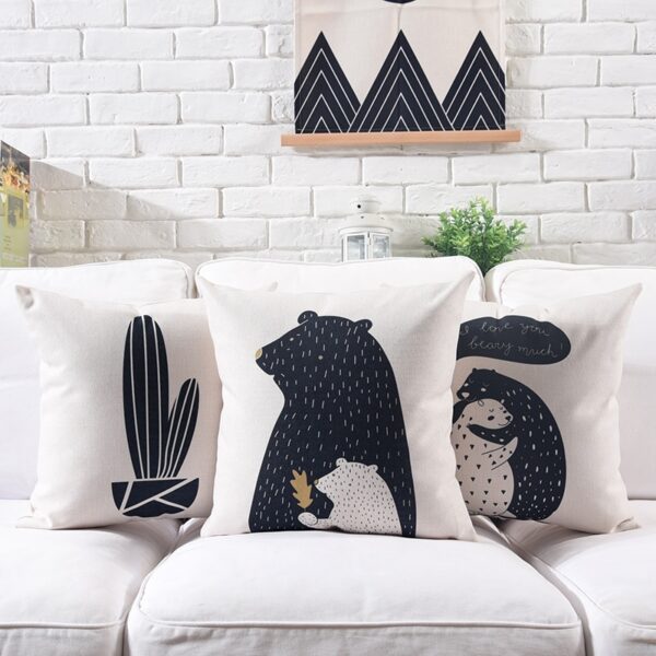 Housse de coussin nature tropical chic Housse de coussin nature tropical chic 2