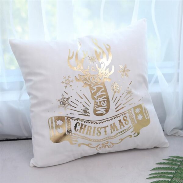 Housses de coussin noël christmas en or