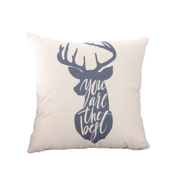 Housse de coussin nordique scandinave cerf gris Housse de coussin nordique scandinave cerf gris 5