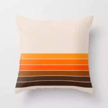 Housse de coussin géométrique retro arc en ciel 13