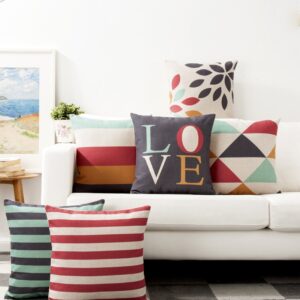 Housse de coussin love nordique géométrique Housse de coussin love nordique géométrique  1