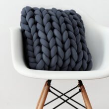 Coussin nœud de laine épaisse Coussin nœud de laine épaisse  3
