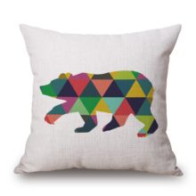 Housse de coussin nordique scandinave flèche cerf et ours 3D 4