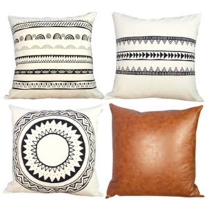 Housse de coussin noir et blanc frise marocaine Housse de coussin noir et blanc frise marocaine 6