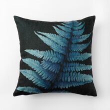 Housse de coussin plante bleu nordique 6