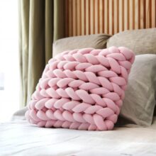 Coussin nœud de laine épaisse Coussin nœud de laine épaisse  5