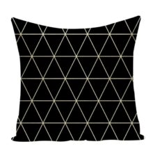 Housse de coussin géométrique black abstract Housse de coussin géométrique black abstract 4