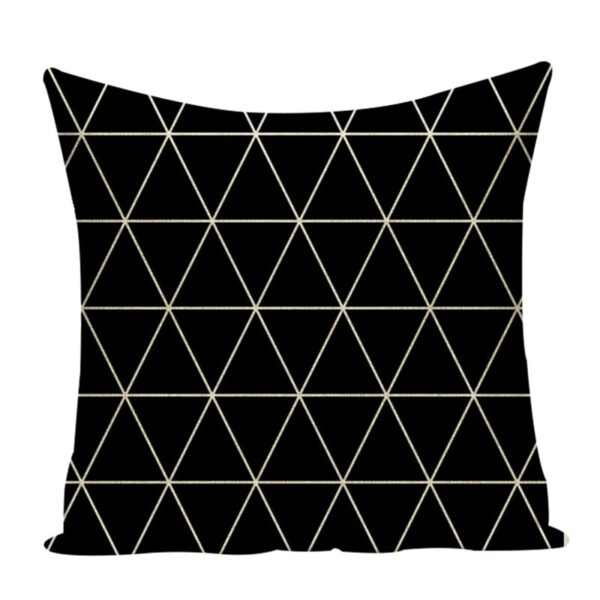 Housse de coussin géométrique black abstract Housse de coussin géométrique black abstract 4
