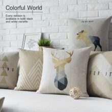 Housse de coussin love scandinave beige 3