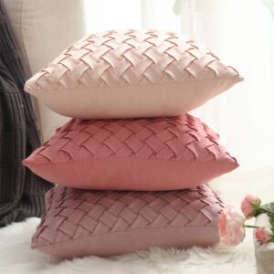 Housse de coussin tressé pinky grey Housse de coussin tressé pinky grey 2