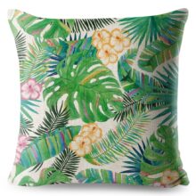Housse de coussin tropicale perruche nature  5