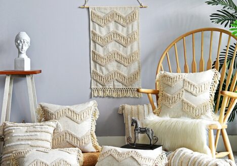 Housse de coussin boho design line 3