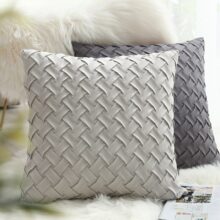 Housse de coussin tressé pinky grey 5