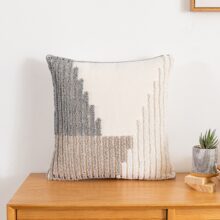 Housse de coussin Boho en coton gris nature Housse de coussin Boho en coton gris nature 5