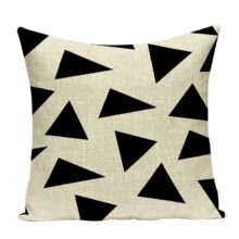 Housse de coussin géométrique black abstract 21