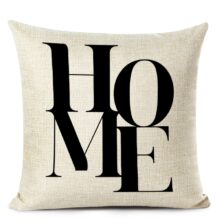 Housse de coussin love sweet home noir et blanc Housse de coussin love sweet home noir et blanc 2