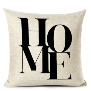 Housse de coussin love sweet home noir et blanc Housse de coussin love sweet home noir et blanc 2