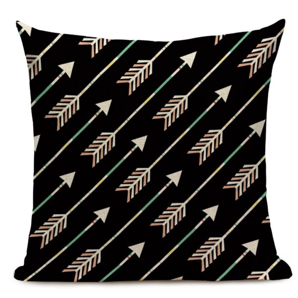 Housse de coussin géo scandinave noir et blanc 3
