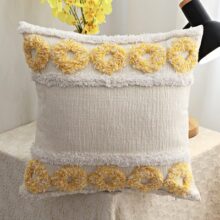 Housse de coussin bohème bleu et jaune Housse de coussin bohème bleu et jaune 4