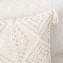 Housse de coussin boho aztèque blanc cassé Housse de coussin boho aztèque blanc cassé  5