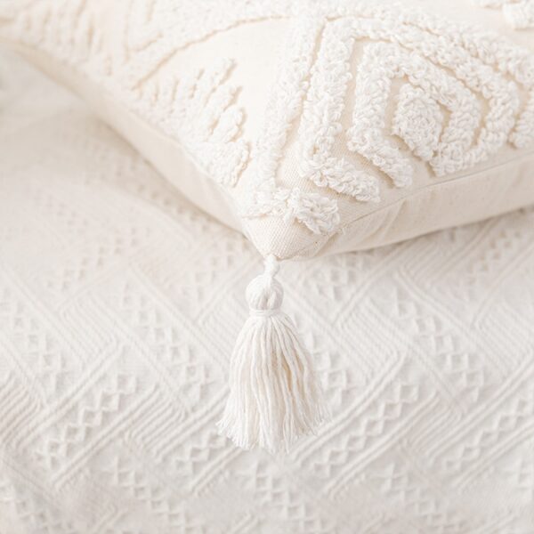 Housse de coussin boho aztèque blanc cassé Housse de coussin boho aztèque blanc cassé  6