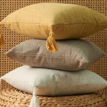 Housse de coussin couleur classique zen 1