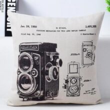 Housse de coussin industriel america noir et blanc  4