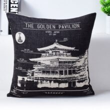 Housse de coussin industriel america noir et blanc  6